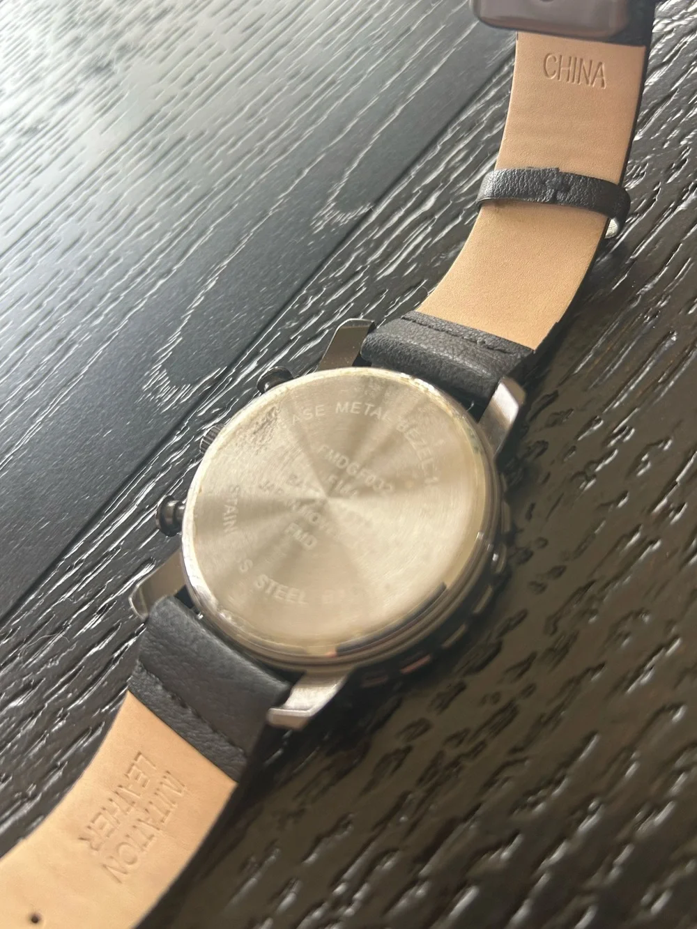 Watch with Leather Strap